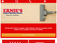 Tablet Screenshot of erniescarpetcleaners.com